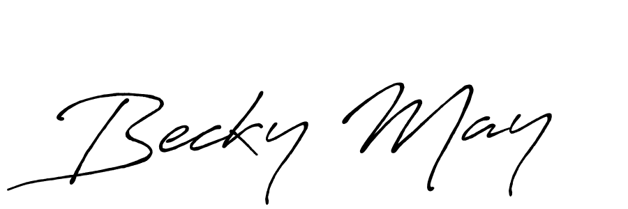 Design your own signature with our free online signature maker. With this signature software, you can create a handwritten (Antro_Vectra_Bolder) signature for name Becky May. Becky May signature style 7 images and pictures png