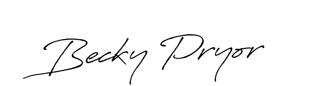 Make a beautiful signature design for name Becky Pryor. With this signature (Antro_Vectra_Bolder) style, you can create a handwritten signature for free. Becky Pryor signature style 7 images and pictures png