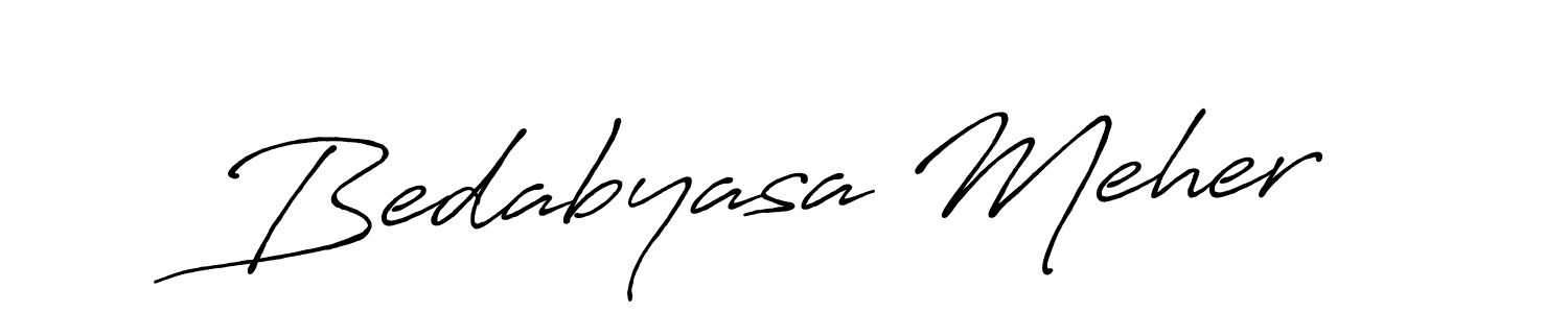 if you are searching for the best signature style for your name Bedabyasa Meher. so please give up your signature search. here we have designed multiple signature styles  using Antro_Vectra_Bolder. Bedabyasa Meher signature style 7 images and pictures png