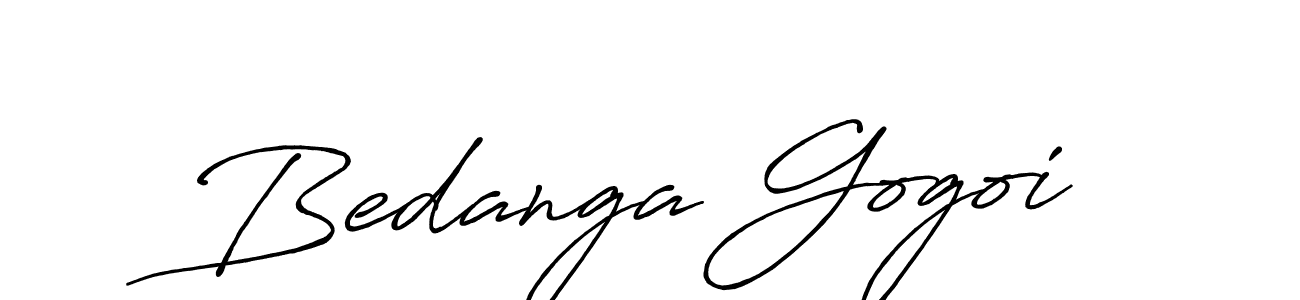 Also we have Bedanga Gogoi name is the best signature style. Create professional handwritten signature collection using Antro_Vectra_Bolder autograph style. Bedanga Gogoi signature style 7 images and pictures png