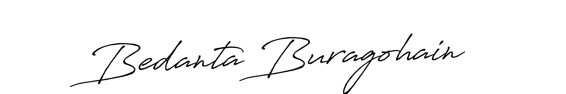 Create a beautiful signature design for name Bedanta Buragohain. With this signature (Antro_Vectra_Bolder) fonts, you can make a handwritten signature for free. Bedanta Buragohain signature style 7 images and pictures png