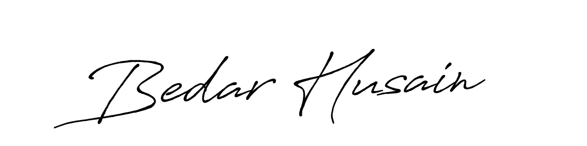 Bedar Husain stylish signature style. Best Handwritten Sign (Antro_Vectra_Bolder) for my name. Handwritten Signature Collection Ideas for my name Bedar Husain. Bedar Husain signature style 7 images and pictures png