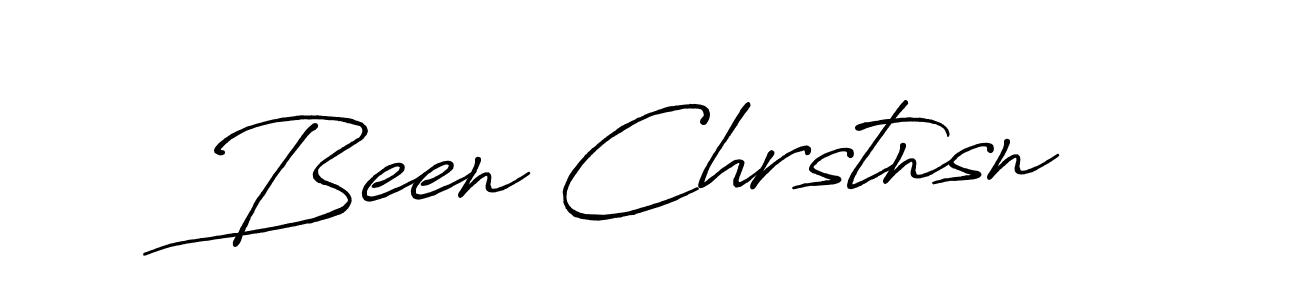 Create a beautiful signature design for name Been Chrstnsn. With this signature (Antro_Vectra_Bolder) fonts, you can make a handwritten signature for free. Been Chrstnsn signature style 7 images and pictures png