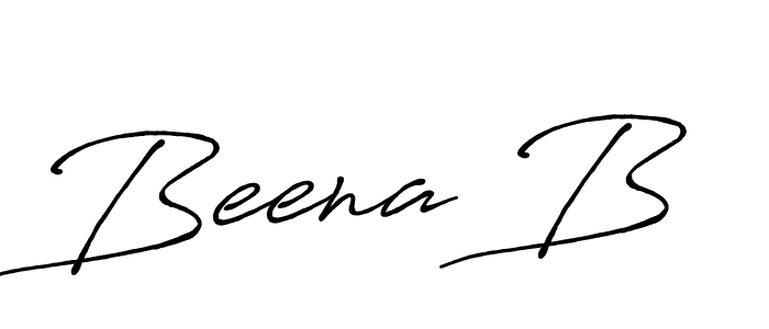 Best and Professional Signature Style for Beena B. Antro_Vectra_Bolder Best Signature Style Collection. Beena B signature style 7 images and pictures png