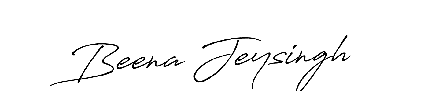 Create a beautiful signature design for name Beena Jeysingh. With this signature (Antro_Vectra_Bolder) fonts, you can make a handwritten signature for free. Beena Jeysingh signature style 7 images and pictures png