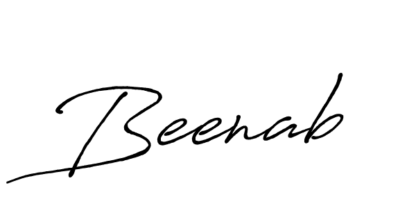 Beenab stylish signature style. Best Handwritten Sign (Antro_Vectra_Bolder) for my name. Handwritten Signature Collection Ideas for my name Beenab. Beenab signature style 7 images and pictures png