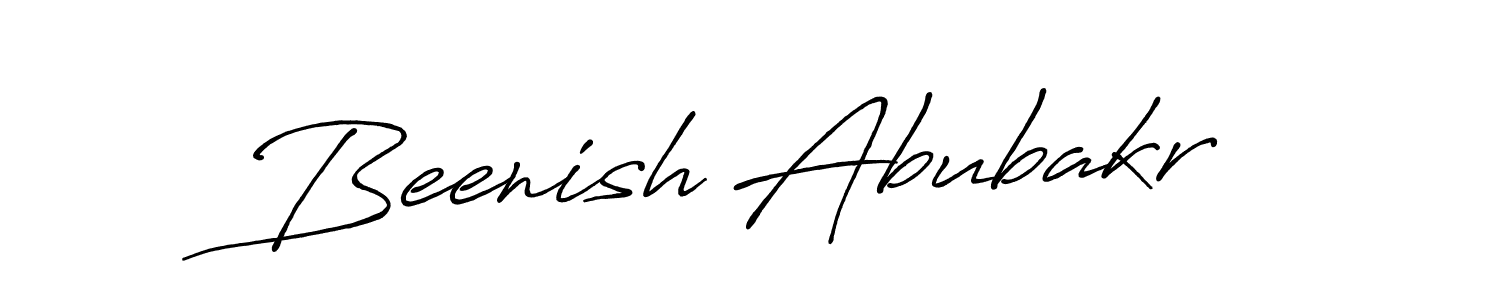 Beenish Abubakr stylish signature style. Best Handwritten Sign (Antro_Vectra_Bolder) for my name. Handwritten Signature Collection Ideas for my name Beenish Abubakr. Beenish Abubakr signature style 7 images and pictures png