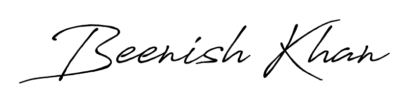 The Antro_Vectra_Bolder handwriting style adds charm and authenticity to name Beenish Khan. A wonderful choice for personal thank-you notes. Beenish Khan signature style 7 images and pictures png