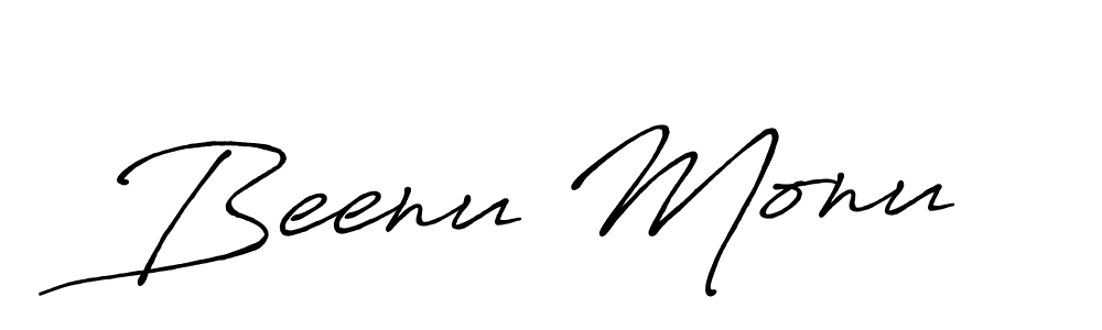 Make a beautiful signature design for name Beenu Monu. With this signature (Antro_Vectra_Bolder) style, you can create a handwritten signature for free. Beenu Monu signature style 7 images and pictures png