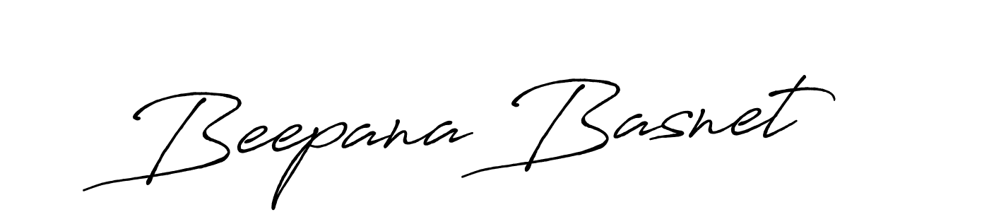 Make a beautiful signature design for name Beepana Basnet. With this signature (Antro_Vectra_Bolder) style, you can create a handwritten signature for free. Beepana Basnet signature style 7 images and pictures png