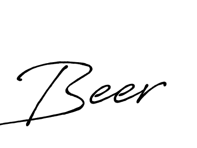 Design your own signature with our free online signature maker. With this signature software, you can create a handwritten (Antro_Vectra_Bolder) signature for name Beer. Beer signature style 7 images and pictures png