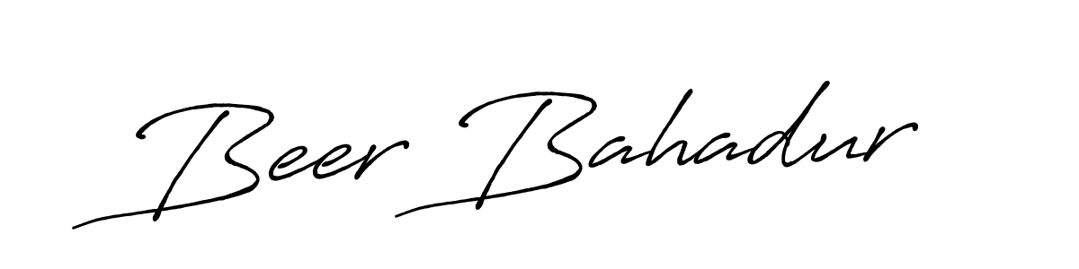 Make a beautiful signature design for name Beer Bahadur. With this signature (Antro_Vectra_Bolder) style, you can create a handwritten signature for free. Beer Bahadur signature style 7 images and pictures png