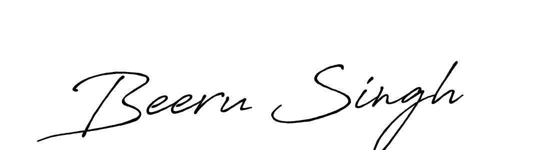 Create a beautiful signature design for name Beeru Singh. With this signature (Antro_Vectra_Bolder) fonts, you can make a handwritten signature for free. Beeru Singh signature style 7 images and pictures png