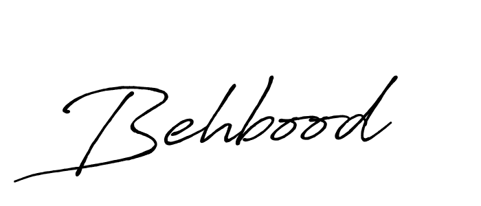 Also we have Behbood name is the best signature style. Create professional handwritten signature collection using Antro_Vectra_Bolder autograph style. Behbood signature style 7 images and pictures png