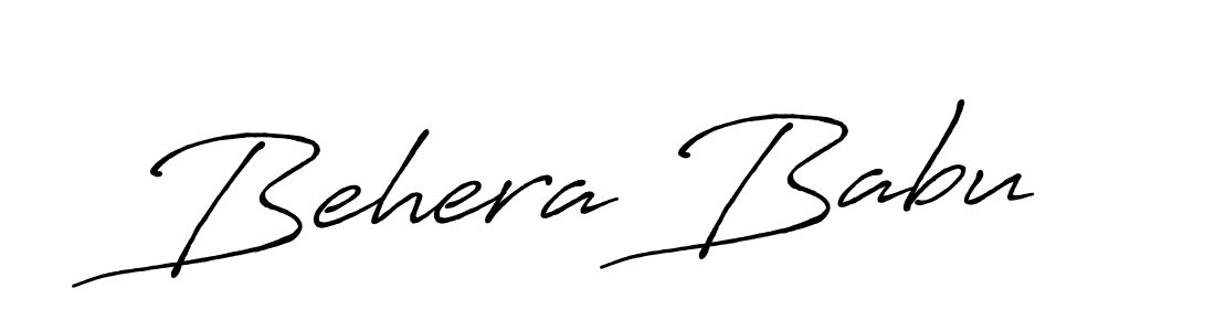 How to make Behera Babu name signature. Use Antro_Vectra_Bolder style for creating short signs online. This is the latest handwritten sign. Behera Babu signature style 7 images and pictures png