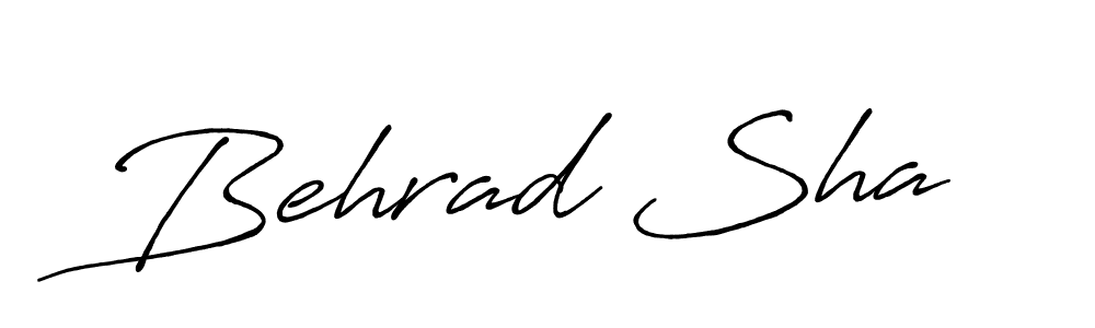 Create a beautiful signature design for name Behrad Sha. With this signature (Antro_Vectra_Bolder) fonts, you can make a handwritten signature for free. Behrad Sha signature style 7 images and pictures png