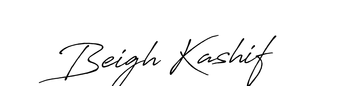 How to make Beigh Kashif name signature. Use Antro_Vectra_Bolder style for creating short signs online. This is the latest handwritten sign. Beigh Kashif signature style 7 images and pictures png