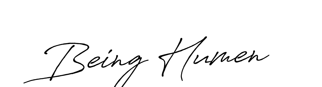 Being Humen stylish signature style. Best Handwritten Sign (Antro_Vectra_Bolder) for my name. Handwritten Signature Collection Ideas for my name Being Humen. Being Humen signature style 7 images and pictures png