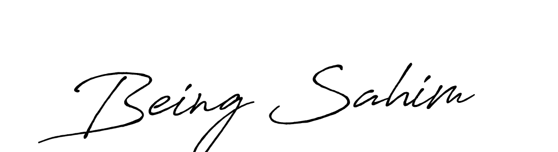 Create a beautiful signature design for name Being Sahim. With this signature (Antro_Vectra_Bolder) fonts, you can make a handwritten signature for free. Being Sahim signature style 7 images and pictures png