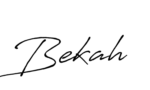 The best way (Antro_Vectra_Bolder) to make a short signature is to pick only two or three words in your name. The name Bekah include a total of six letters. For converting this name. Bekah signature style 7 images and pictures png