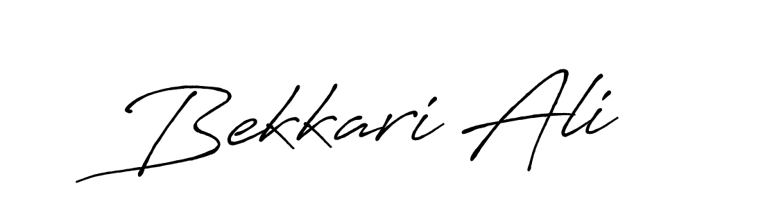 How to make Bekkari Ali signature? Antro_Vectra_Bolder is a professional autograph style. Create handwritten signature for Bekkari Ali name. Bekkari Ali signature style 7 images and pictures png