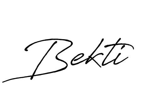 Design your own signature with our free online signature maker. With this signature software, you can create a handwritten (Antro_Vectra_Bolder) signature for name Bekti. Bekti signature style 7 images and pictures png