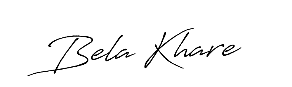 Also You can easily find your signature by using the search form. We will create Bela Khare name handwritten signature images for you free of cost using Antro_Vectra_Bolder sign style. Bela Khare signature style 7 images and pictures png