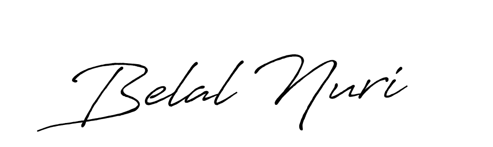 Make a beautiful signature design for name Belal Nuri. With this signature (Antro_Vectra_Bolder) style, you can create a handwritten signature for free. Belal Nuri signature style 7 images and pictures png
