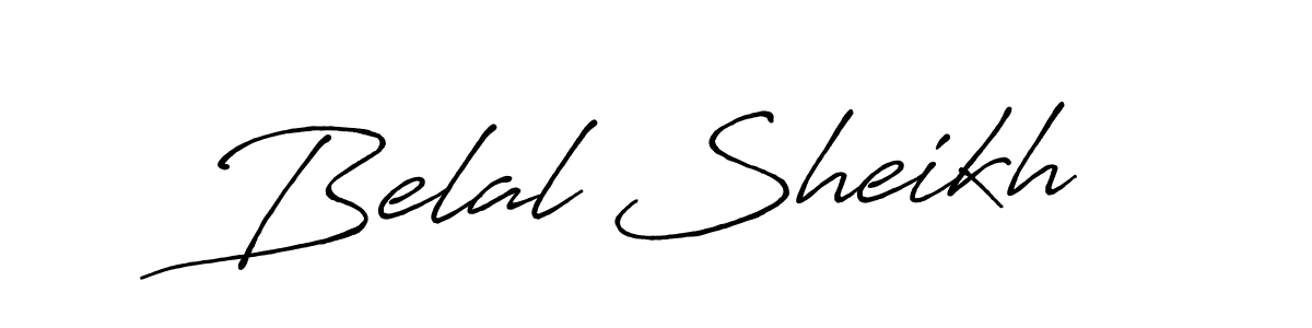 Use a signature maker to create a handwritten signature online. With this signature software, you can design (Antro_Vectra_Bolder) your own signature for name Belal Sheikh. Belal Sheikh signature style 7 images and pictures png