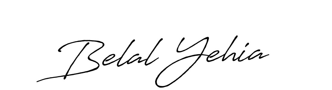 Use a signature maker to create a handwritten signature online. With this signature software, you can design (Antro_Vectra_Bolder) your own signature for name Belal Yehia. Belal Yehia signature style 7 images and pictures png