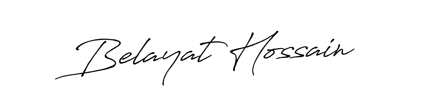 Design your own signature with our free online signature maker. With this signature software, you can create a handwritten (Antro_Vectra_Bolder) signature for name Belayat Hossain. Belayat Hossain signature style 7 images and pictures png