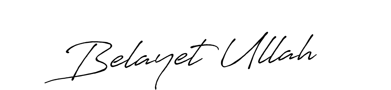 Design your own signature with our free online signature maker. With this signature software, you can create a handwritten (Antro_Vectra_Bolder) signature for name Belayet Ullah. Belayet Ullah signature style 7 images and pictures png