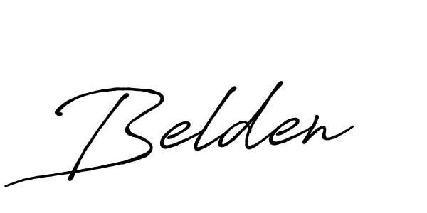 Use a signature maker to create a handwritten signature online. With this signature software, you can design (Antro_Vectra_Bolder) your own signature for name Belden. Belden signature style 7 images and pictures png