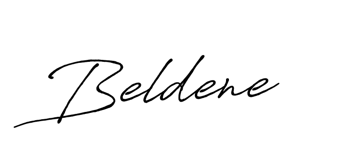 Beldene stylish signature style. Best Handwritten Sign (Antro_Vectra_Bolder) for my name. Handwritten Signature Collection Ideas for my name Beldene. Beldene signature style 7 images and pictures png