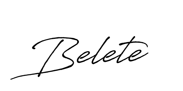 Design your own signature with our free online signature maker. With this signature software, you can create a handwritten (Antro_Vectra_Bolder) signature for name Belete. Belete signature style 7 images and pictures png