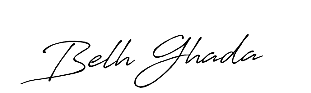 Make a beautiful signature design for name Belh Ghada. With this signature (Antro_Vectra_Bolder) style, you can create a handwritten signature for free. Belh Ghada signature style 7 images and pictures png