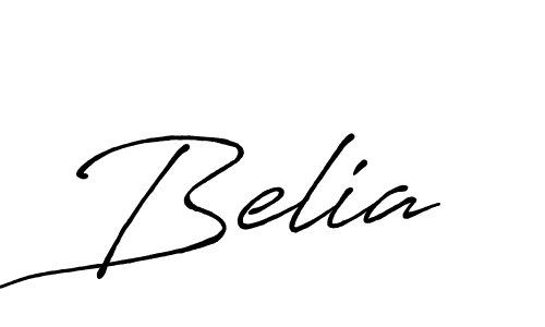 How to make Belia name signature. Use Antro_Vectra_Bolder style for creating short signs online. This is the latest handwritten sign. Belia signature style 7 images and pictures png