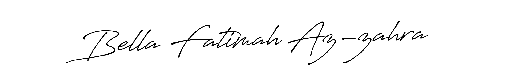 Bella Fatimah Az-zahra stylish signature style. Best Handwritten Sign (Antro_Vectra_Bolder) for my name. Handwritten Signature Collection Ideas for my name Bella Fatimah Az-zahra. Bella Fatimah Az-zahra signature style 7 images and pictures png