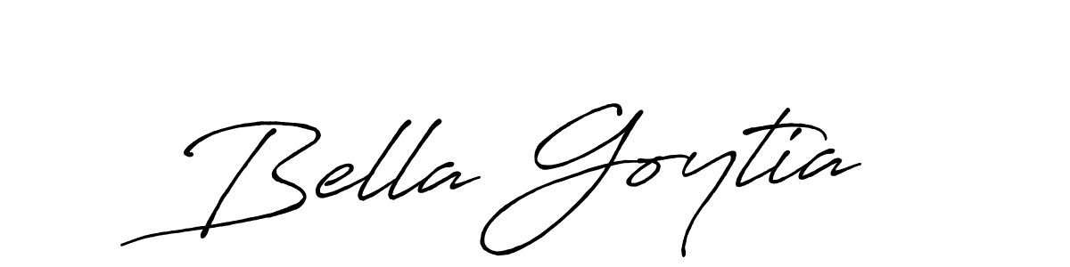 Bella Goytia stylish signature style. Best Handwritten Sign (Antro_Vectra_Bolder) for my name. Handwritten Signature Collection Ideas for my name Bella Goytia. Bella Goytia signature style 7 images and pictures png