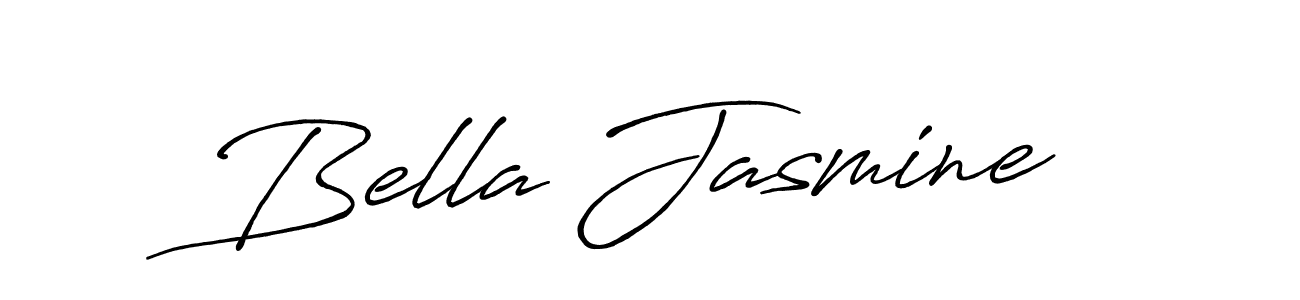 Make a beautiful signature design for name Bella Jasmine. With this signature (Antro_Vectra_Bolder) style, you can create a handwritten signature for free. Bella Jasmine signature style 7 images and pictures png