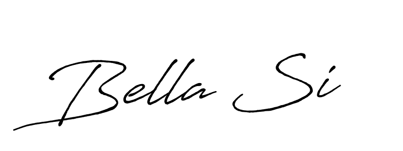 You should practise on your own different ways (Antro_Vectra_Bolder) to write your name (Bella Si) in signature. don't let someone else do it for you. Bella Si signature style 7 images and pictures png