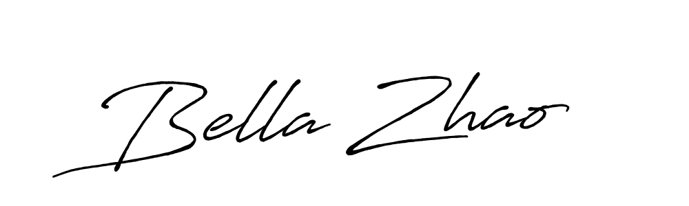 Bella Zhao stylish signature style. Best Handwritten Sign (Antro_Vectra_Bolder) for my name. Handwritten Signature Collection Ideas for my name Bella Zhao. Bella Zhao signature style 7 images and pictures png