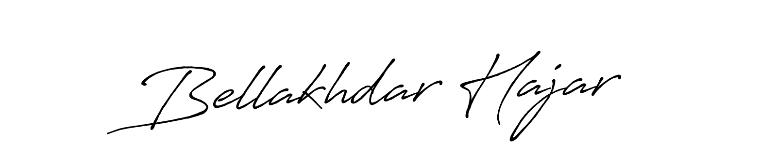 Make a beautiful signature design for name Bellakhdar Hajar. With this signature (Antro_Vectra_Bolder) style, you can create a handwritten signature for free. Bellakhdar Hajar signature style 7 images and pictures png