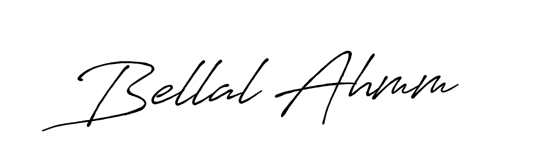 Similarly Antro_Vectra_Bolder is the best handwritten signature design. Signature creator online .You can use it as an online autograph creator for name Bellal Ahmm. Bellal Ahmm signature style 7 images and pictures png