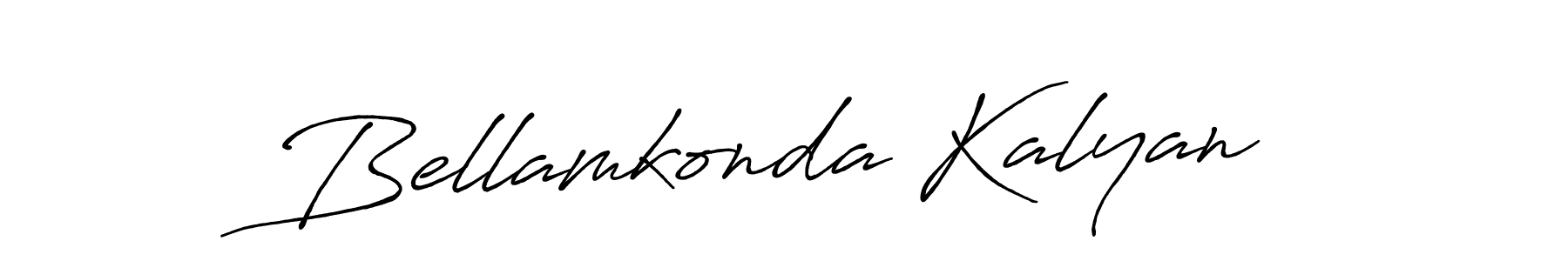 Create a beautiful signature design for name Bellamkonda Kalyan. With this signature (Antro_Vectra_Bolder) fonts, you can make a handwritten signature for free. Bellamkonda Kalyan signature style 7 images and pictures png