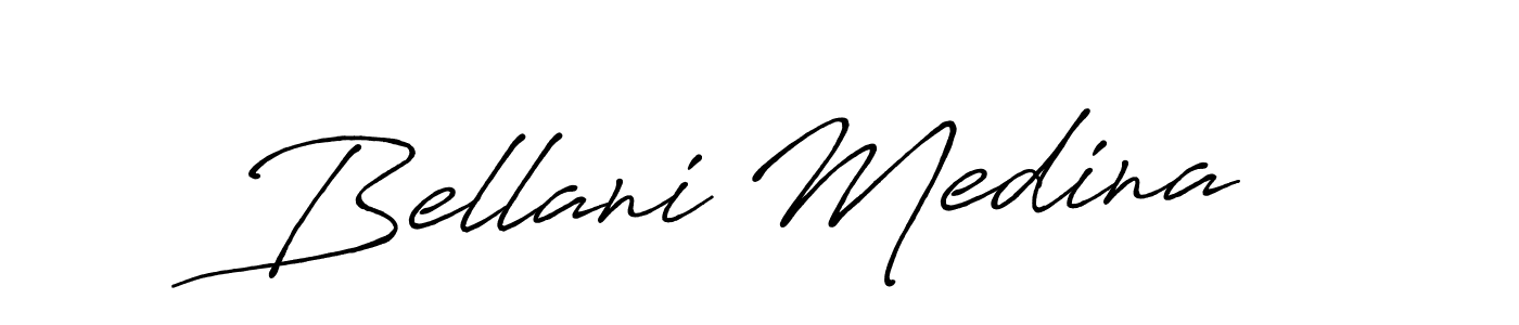 Create a beautiful signature design for name Bellani Medina. With this signature (Antro_Vectra_Bolder) fonts, you can make a handwritten signature for free. Bellani Medina signature style 7 images and pictures png