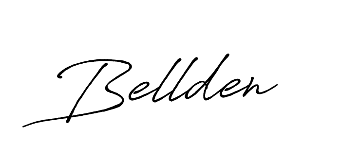 The best way (Antro_Vectra_Bolder) to make a short signature is to pick only two or three words in your name. The name Bellden include a total of six letters. For converting this name. Bellden signature style 7 images and pictures png