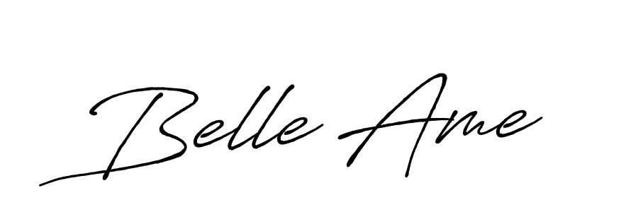 Use a signature maker to create a handwritten signature online. With this signature software, you can design (Antro_Vectra_Bolder) your own signature for name Belle Ame. Belle Ame signature style 7 images and pictures png