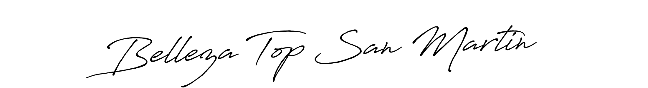 Create a beautiful signature design for name Belleza Top San Martin. With this signature (Antro_Vectra_Bolder) fonts, you can make a handwritten signature for free. Belleza Top San Martin signature style 7 images and pictures png