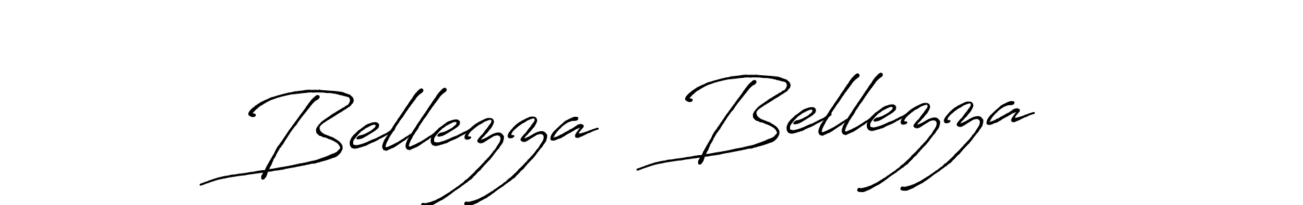 Make a beautiful signature design for name Bellezza   Bellezza. With this signature (Antro_Vectra_Bolder) style, you can create a handwritten signature for free. Bellezza   Bellezza signature style 7 images and pictures png